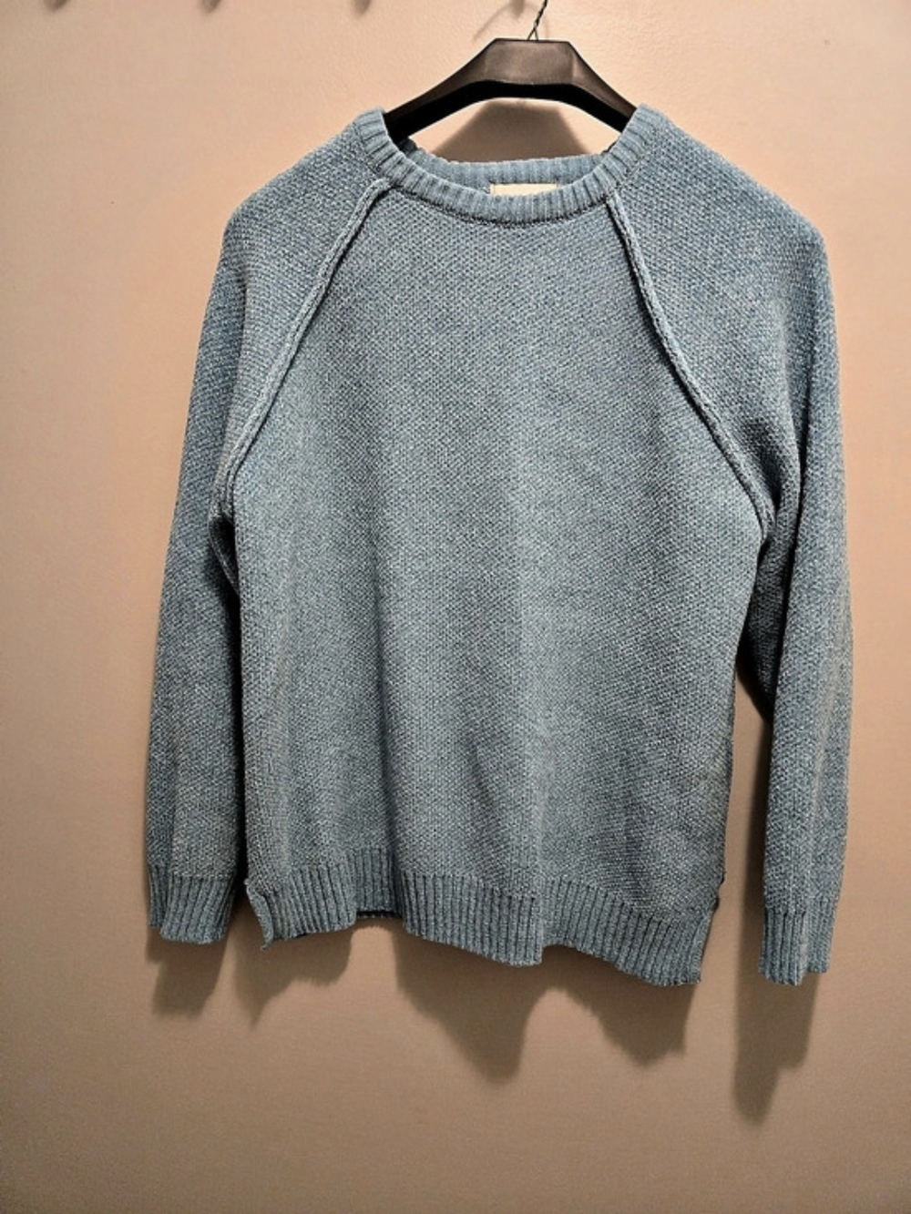 ZENANA Lovely Day Sweater Blue Knit Size Small